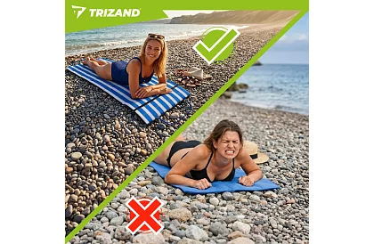 Matowa plażowa mata składana 192 × 66 cm