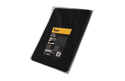 Podkład pod kocią toaletę zatrzymujący zanieczyszczenia 75 x 55 cm - czarny