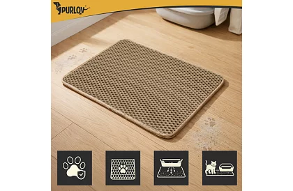 Podkład pod kocią toaletę zatrzymujący zanieczyszczenia 60 x 45 cm – beżowy