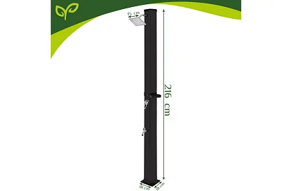 Solarny prysznic ogrodowy 35 litrów + akcesoria