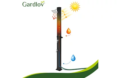 Solarny prysznic ogrodowy 35 litrów + akcesoria