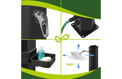 Solarny prysznic ogrodowy 35 litrów + akcesoria