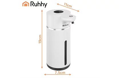 Bezdotykowy automatyczny dozownik mydła LCD 420 ml - biały