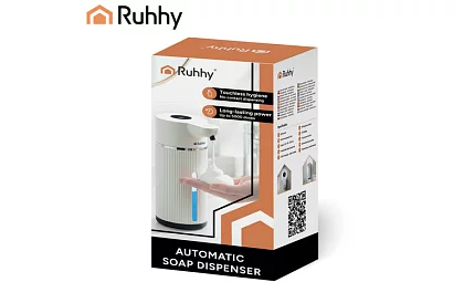 Bezdotykowy automatyczny dozownik mydła LCD 420 ml - biały