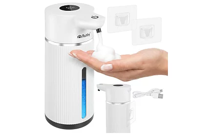 Bezdotykowy automatyczny dozownik mydła LCD 420 ml - biały