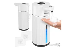 Bezdotykowy automatyczny dozownik mydła LCD 420 ml - biały