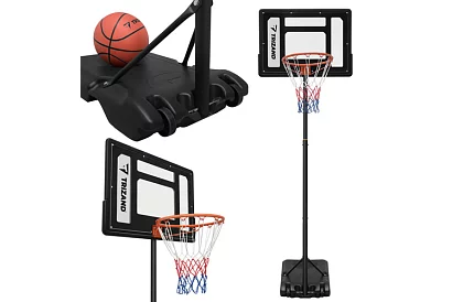 Kosz do koszykówki 150-259 cm + piłka - regulowany, wolnostojący