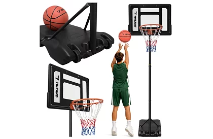 Kosz do koszykówki 150-259 cm + piłka - regulowany, wolnostojący