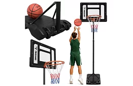 Kosz do koszykówki 150-259 cm + piłka - regulowany, wolnostojący