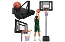 Kosz do koszykówki 150-259 cm + piłka - regulowany, wolnostojący