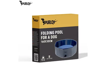 Basen składany dla psa 600 l - 160 x 30 cm