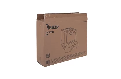 Zamknięta toaleta dla kotów 50×36×38 cm z szufladą i łopatką