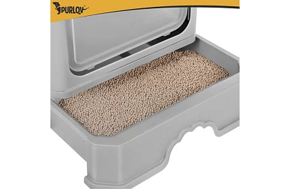 Zamknięta toaleta dla kotów 50×36×38 cm z szufladą i łopatką