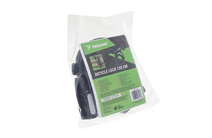 Zamek stalowy na rower 150 cm, lina o grubości 12 mm