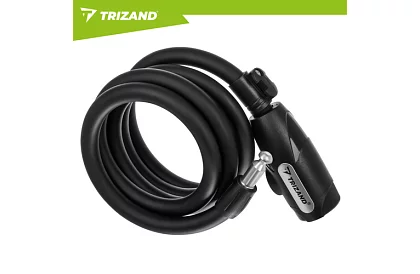 Zamek stalowy na rower 150 cm, lina o grubości 12 mm