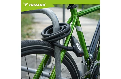 Zamek stalowy na rower 150 cm, lina o grubości 12 mm