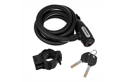 Zamek stalowy na rower 150 cm, lina o grubości 12 mm