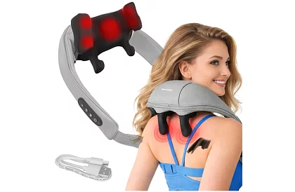 Bezprzewodowy masażer na szyję z podgrzewaniem - Shiatsu 22,2 W