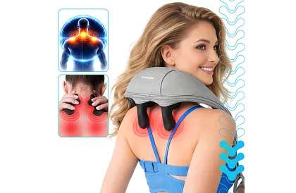 Bezprzewodowy masażer na szyję z podgrzewaniem - Shiatsu 22,2 W