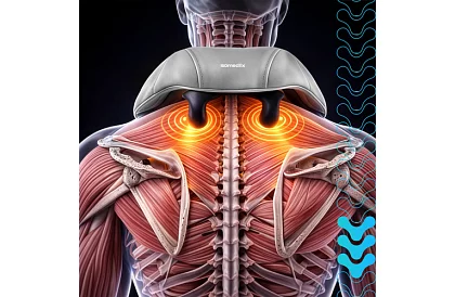 Bezprzewodowy masażer na szyję z podgrzewaniem - Shiatsu 22,2 W