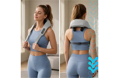 Bezprzewodowy masażer na szyję z podgrzewaniem - Shiatsu 22,2 W