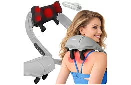 Bezprzewodowy masażer na szyję z podgrzewaniem - Shiatsu 22,2 W