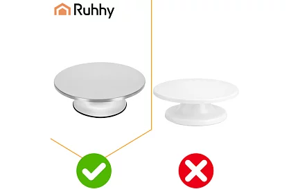Obrotna metalowa podstawka - talerz na ciasta 30 cm