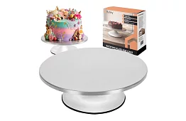 Obrotna metalowa podstawka - talerz na ciasta 30 cm