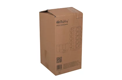 Obrotna podstawka na przyprawy + Zestaw 20 pojemników na przyprawy