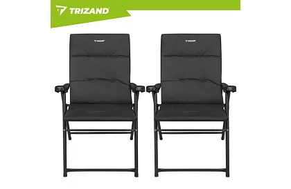 Składane krzesło kempingowe z podłokietnikami -  2 sztuki