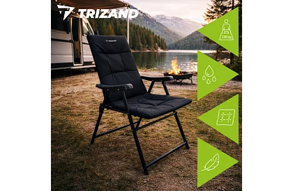 Składane krzesło kempingowe z podłokietnikami -  2 sztuki
