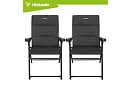 Składane krzesło kempingowe z podłokietnikami -  2 sztuki