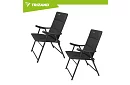 Składane krzesło kempingowe z podłokietnikami -  2 sztuki