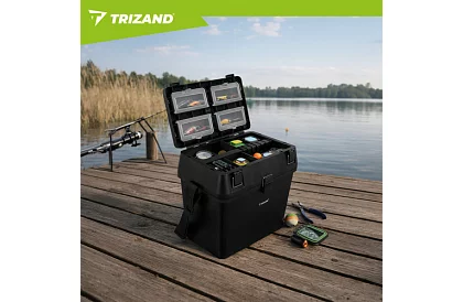 Skrzynka wędkarska 2 w 1 – 38 × 34 × 21 cm organizer i krzesło