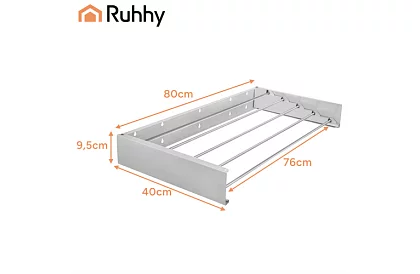 Suszarka na pranie ścienna składana 80 cm
