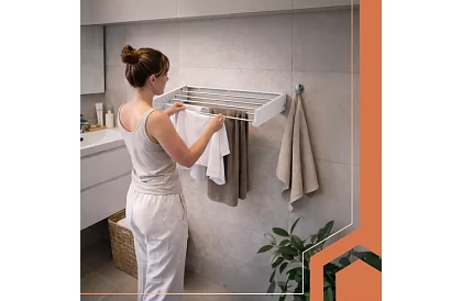 Suszarka na pranie ścienna składana 80 cm