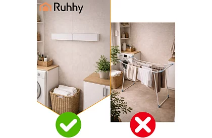 Suszarka na pranie ścienna składana 80 cm