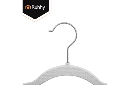 Antypoślizgowe szare wieszaki na odzież 20 szt.