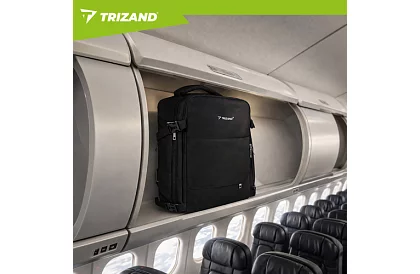 Bagaż podręczny 40 × 20 × 25 cm – czarny plecak z USB