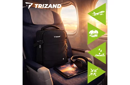 Bagaż podręczny 40 × 20 × 25 cm – czarny plecak z USB