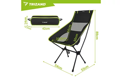 Wędkarskie składane lekkie krzesło 41 × 52 × 86 cm