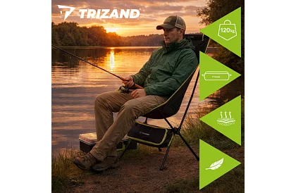 Wędkarskie składane lekkie krzesło 41 × 52 × 86 cm