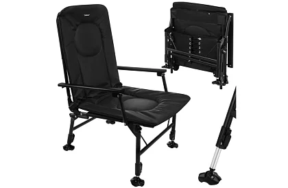 Składane regulowane krzesło wędkarskie z podłokietnikami