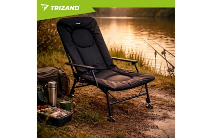 Składane regulowane krzesło wędkarskie z podłokietnikami