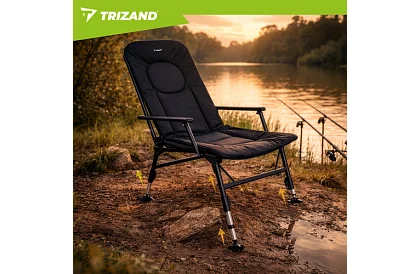 Składane regulowane krzesło wędkarskie z podłokietnikami