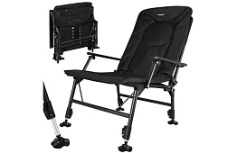 Składane regulowane krzesło wędkarskie z podłokietnikami