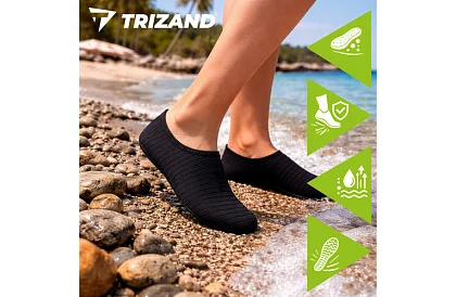Buty do wody – antypoślizgowe, szybko schnące – czarne, rozmiar 37