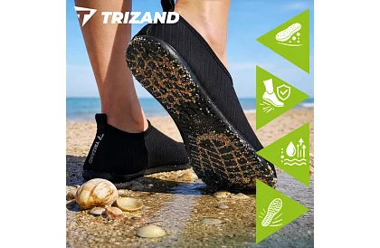 Buty do wody – antypoślizgowe, szybkoschnące – czarne, rozmiar 44