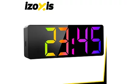 LED kolorowy budzik – zegar z wyświetlaczem i termometrem