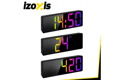 LED kolorowy budzik – zegar z wyświetlaczem i termometrem